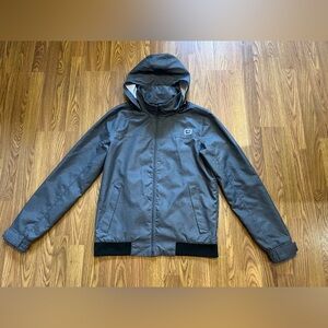 Outbound men’s small lightweight hooded jacket, heather grey